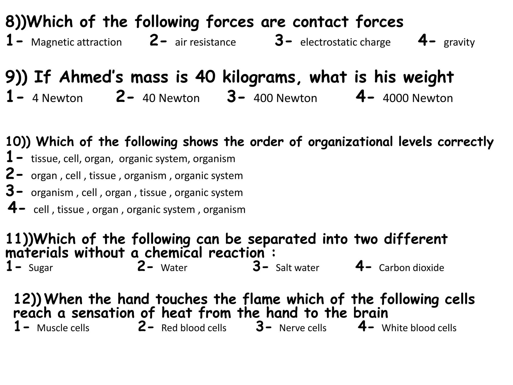 Science revision ppt