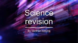Science
revision
By Vardhan basuraj
 