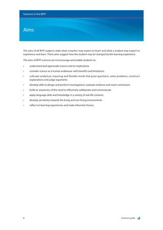 Myp Science Guide.pdf Sciences guide | PDF
