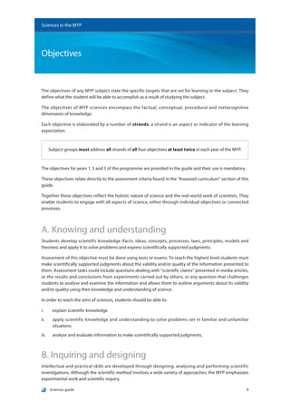 Myp Science Guide.pdf Sciences guide | PDF