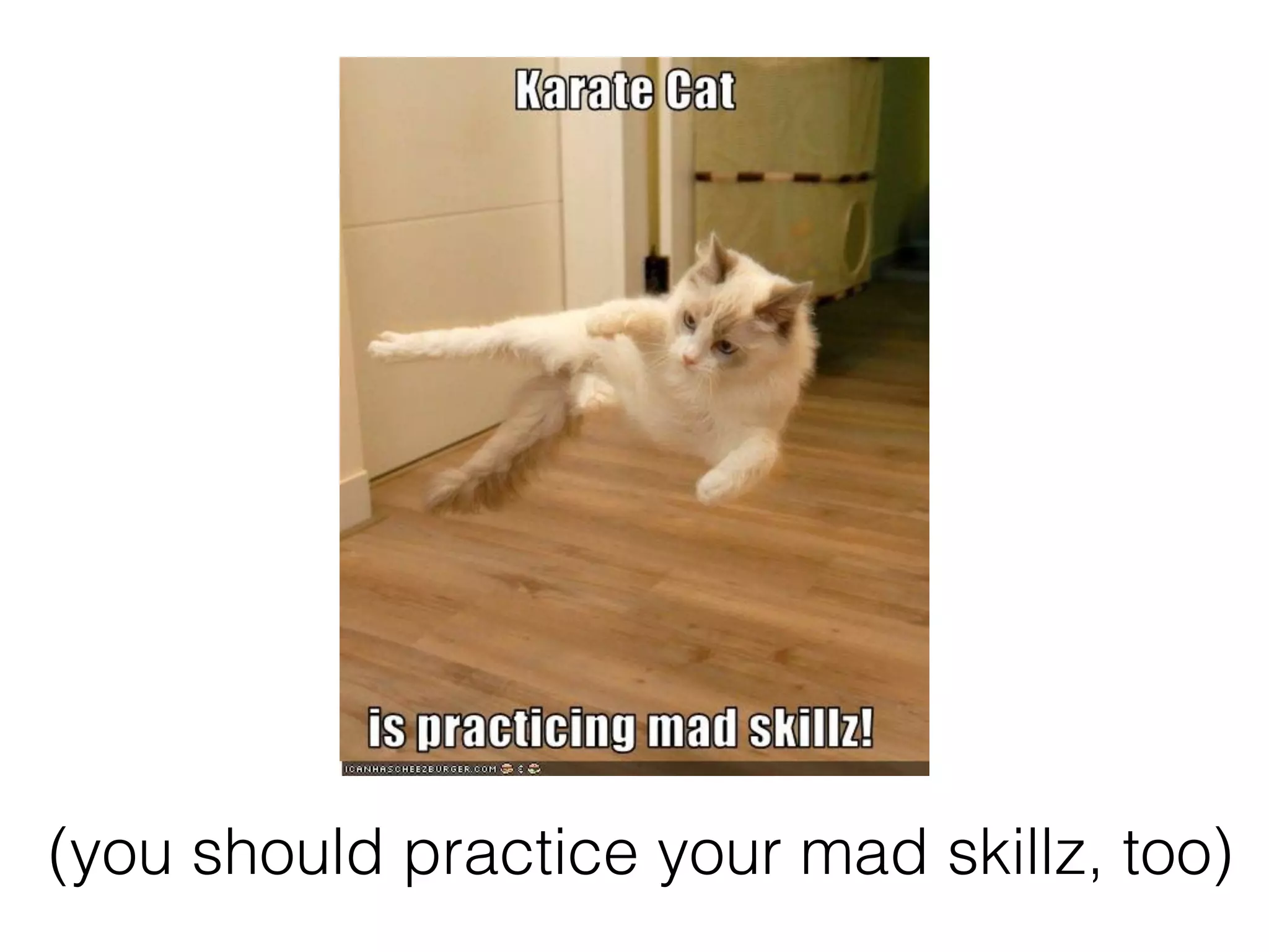 (you should practice your mad skillz, too)
 