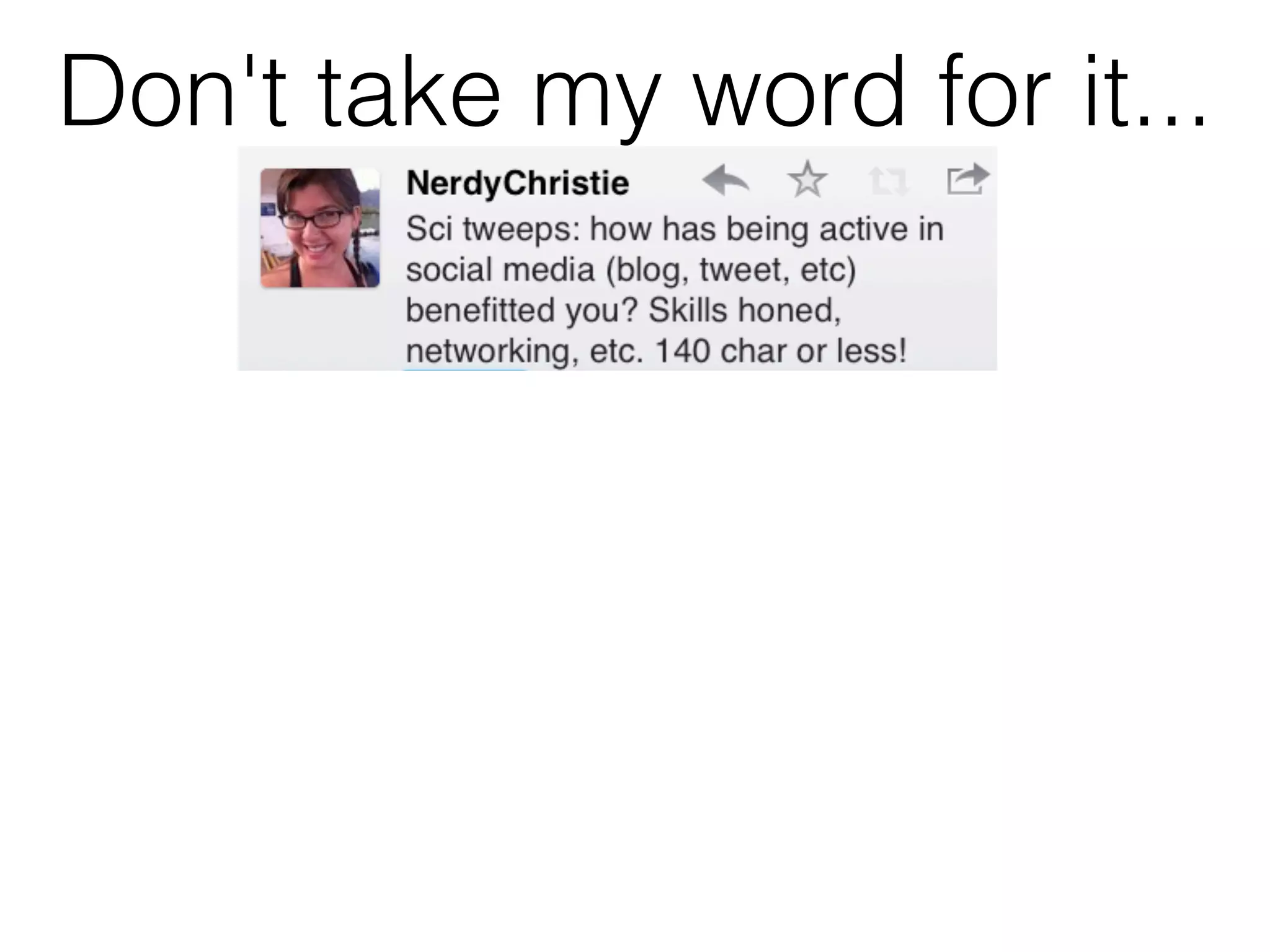 Don't take my word for it...
 