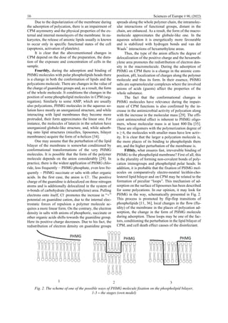 16 Sciences of Europe # 90, (2022)
Due to the depolarization of the membrane during
the adsorption of polycation, there is...