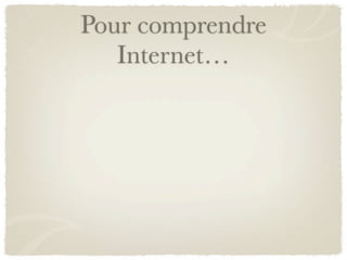 Pour comprendre
   Internet…
 