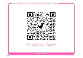 28
Ressources
Accéder aux ressources de la journée
https://urlz.fr/qgyx
 