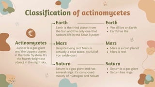 Classification of actinomycetes
Jupiter is a gas giant
and the biggest planet
in the Solar System. It's
the fourth-brighte...