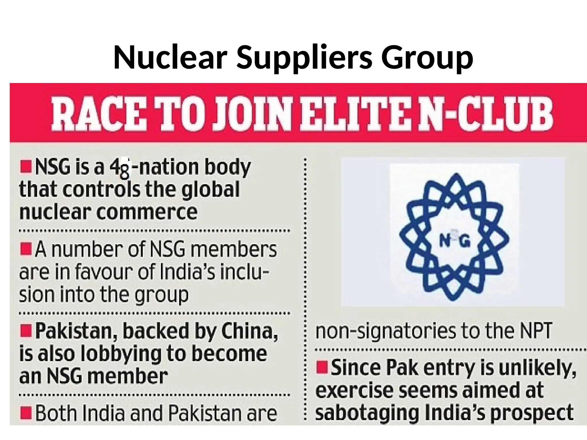Nuclear Suppliers Group
 