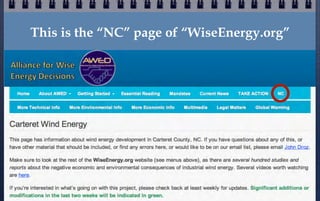 This is the “NC” page of “WiseEnergy.org”
 