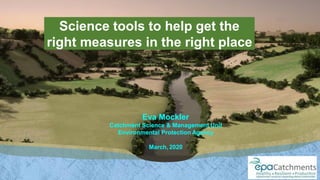 Science tools to help get the
right measures in the right place
Eva Mockler
Catchment Science & Management Unit
Environmental Protection Agency
March, 2020
 
