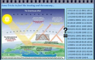 Some Tricks to fool the trusting and the unwary...

                                                     1011011110011011
                                                     0100101000010000
                                                     1010001000101000
                                                     1000100011011110
                                                     0101010001110101
                                                     0100010111001001

                                                     ?
                                                     0010101010001010


                                                     =
                                                     0011101001001111
                                                     0010110010010101
                                                     0100001010101000
                                                     1010100100101010
                                                     1000111101010101
                                                     0000001010101011
                                                     1000010101010100
                                                     1010001010100010
                                                     1000101001000...
 