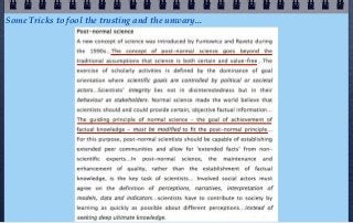 Some Tricks to fool the trusting and the unwary...
 