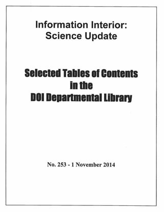 Science Update - No 253 - Nov 2014