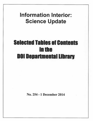 Science Update - No 254 - Dec 2014