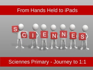From Hands Held to iPads


  S
      C   I   E N N E S



Sciennes Primary - Journey to 1:1
 