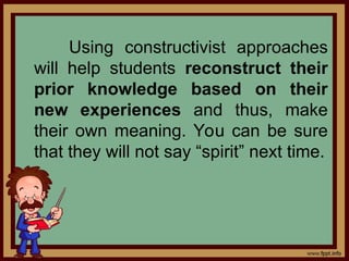 Constructive Example Science Science Teaching in classroom Lecture note ppt.ppt