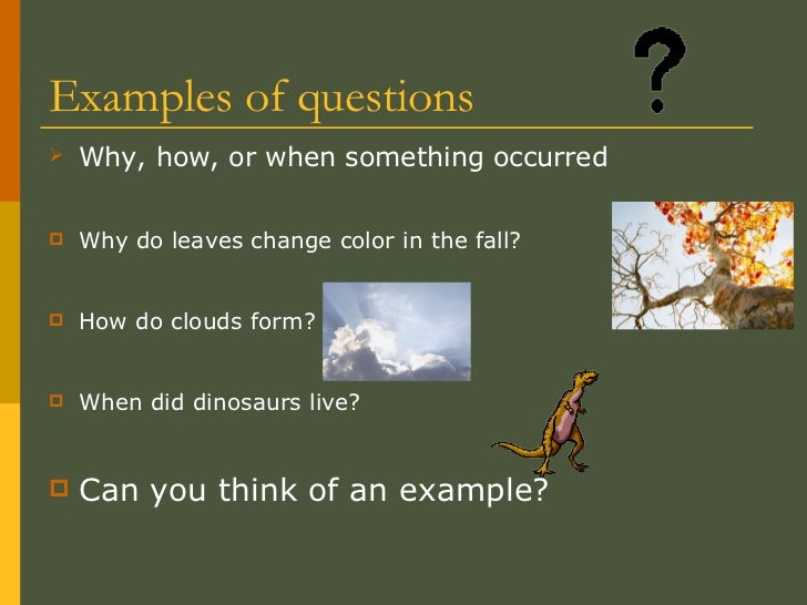 scientific method mod examples of scientific questions