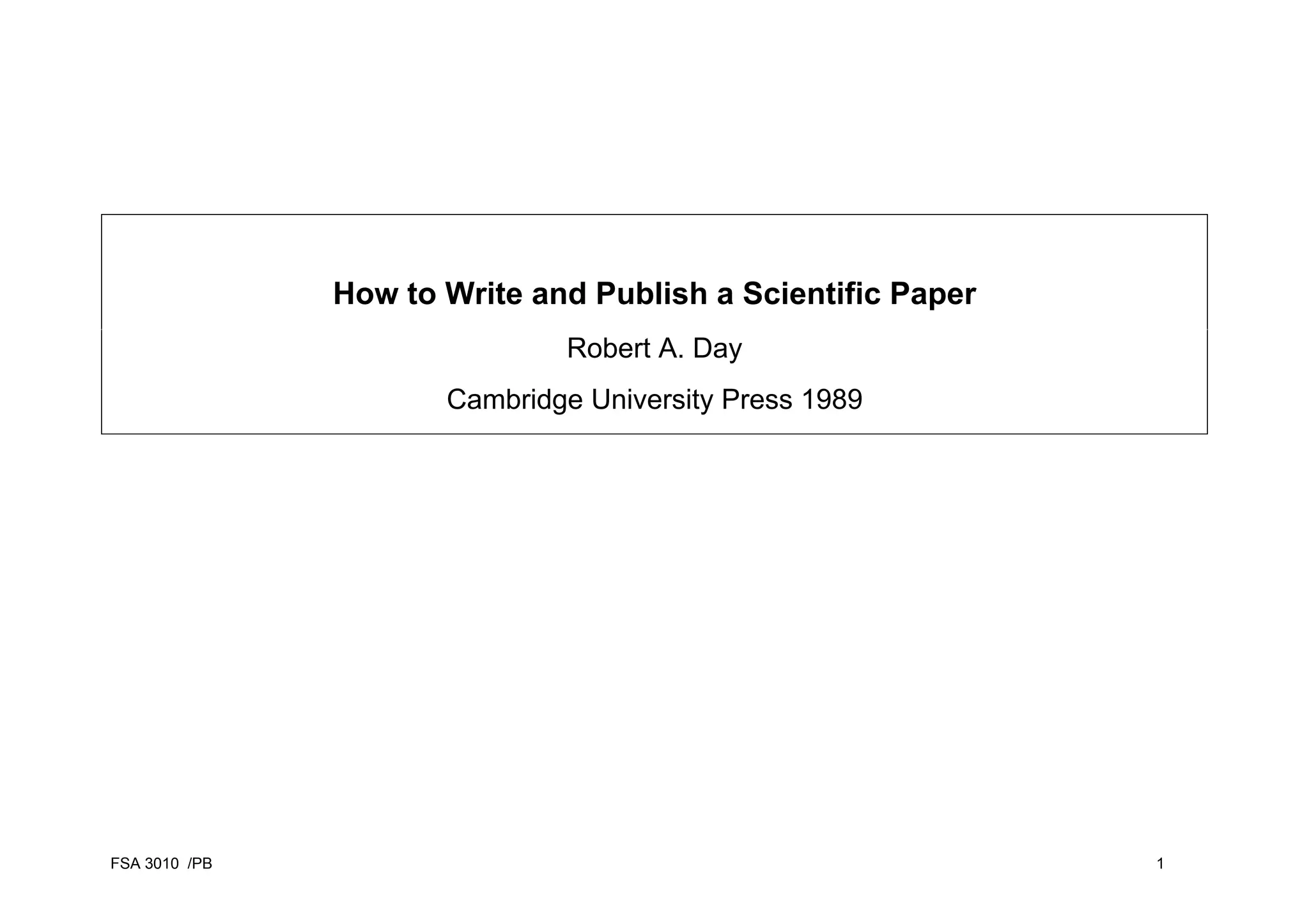 Scientific Paper