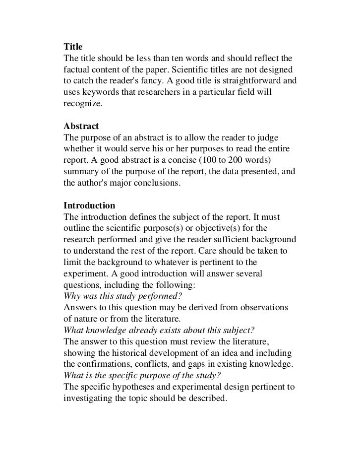 writing scientific reports