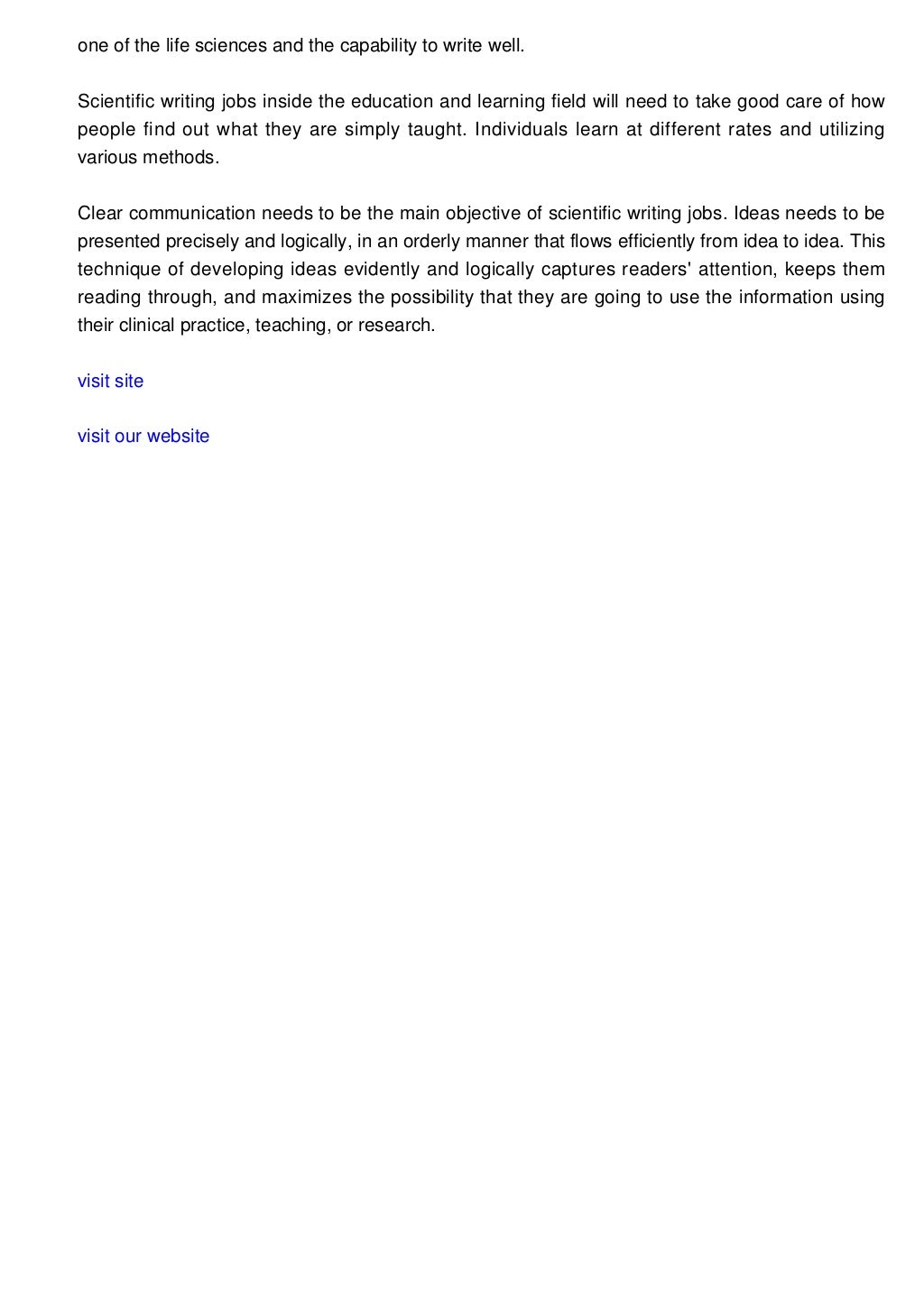 Scientific writing jobs are best for healthcare writers