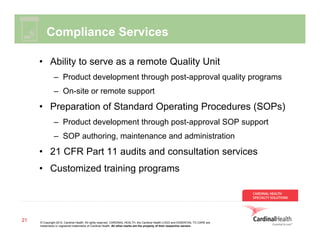 Scientific and regulatory consulting overview presentation jan 2013 | PDF
