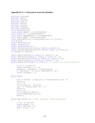 Scientific calculator project in c language | PDF