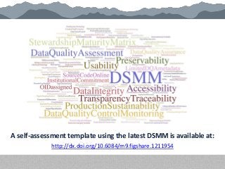 A self-assessment template using the latest DSMM is available at:
http://dx.doi.org/10.6084/m9.figshare.1211954
 