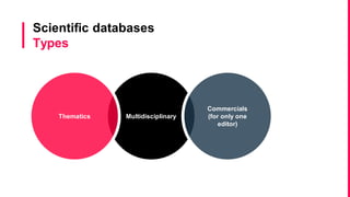 University of Aveiro Library | 2014
 By subject: applied sciences. medicine. technology
 PubMed [health sciences]
Journal articles databases
 