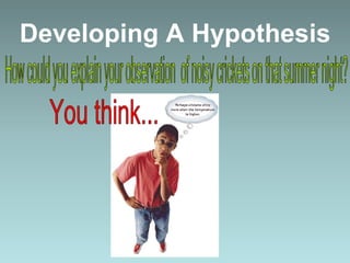Developing A Hypothesis
 
