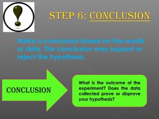 scientific method conclusion example