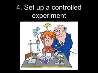 4. Set up a controlled
experiment