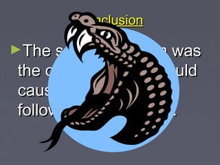 Conclusion

►The scent of venom was
the only factor that could
cause a rattlesnake to
follow its bitten victim.
 