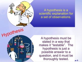 Page 5
Hypothesis
 