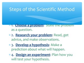 Scientific method & variables | PPT