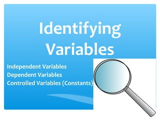 Scientific method & variables | PPT