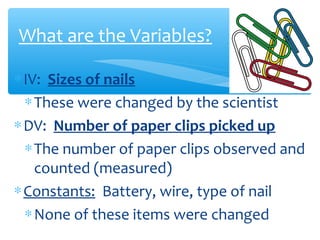Scientific method & variables | PPT