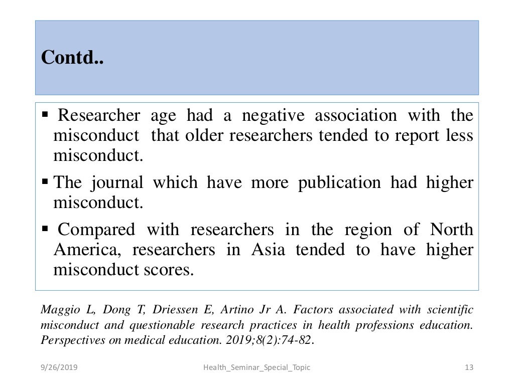 Scientific misconduct