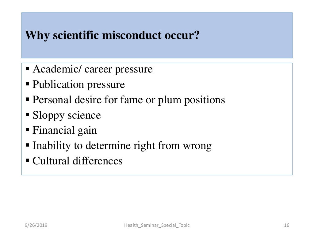 Scientific misconduct