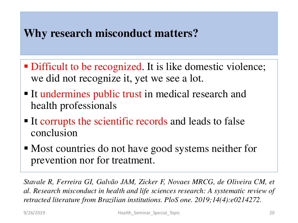 Scientific misconduct
