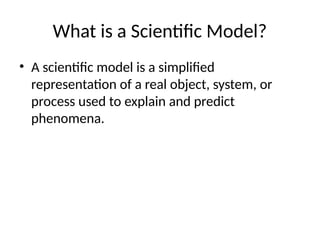 Scientific_Model_Presentation sample test questions first quarter | PPTX