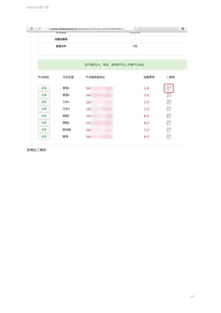 会弹出⼆维码：
Mac的ss客户端
45
 