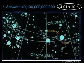 • Answer! 40,100,000,000,000 = 4.01 x 1013
Copyright © 2010 Ryan P. Murphy
 