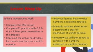 Scientific notation | PPTX