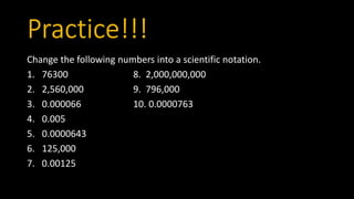 Scientific notation | PPTX