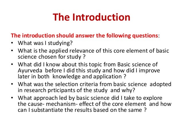 introduction of a scientific research paper