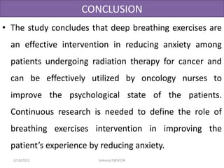 Scientific paper presentation-EFFECTIVENESS OF DEEP BREATHING EXERCISE ...