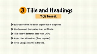 Academic Poster Design, Review and Presentation