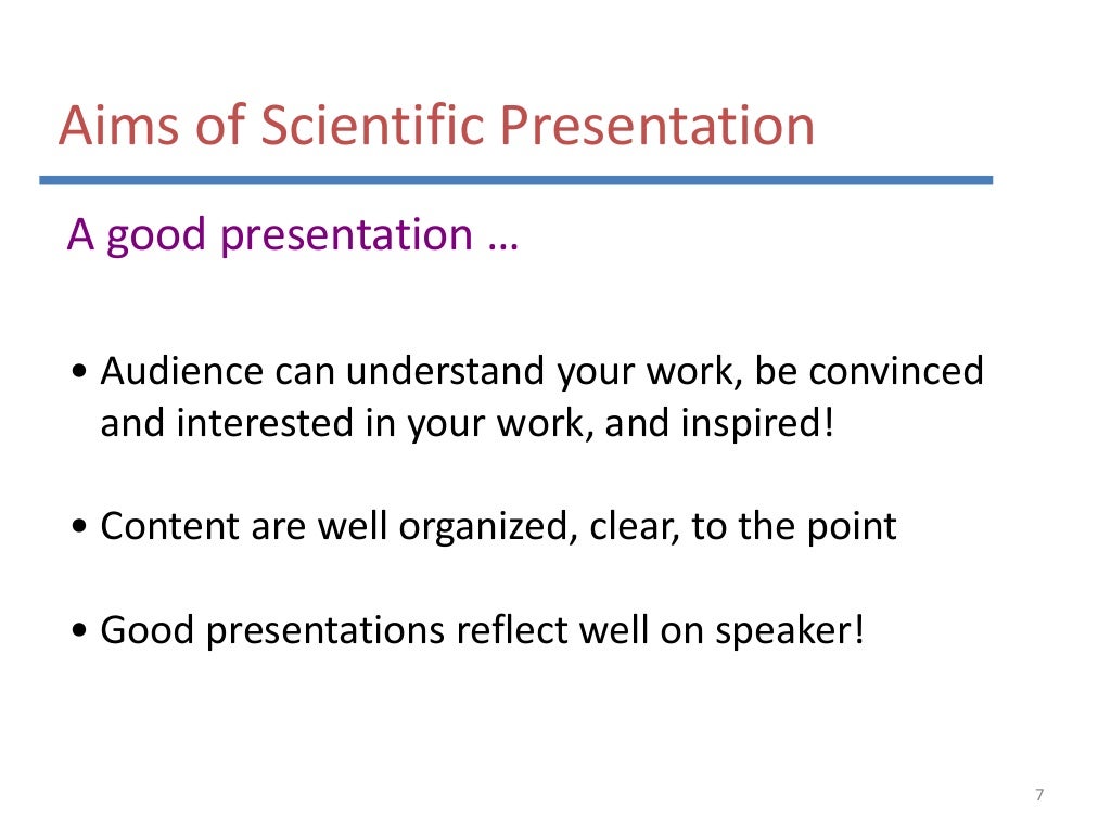 definition of presentation in science