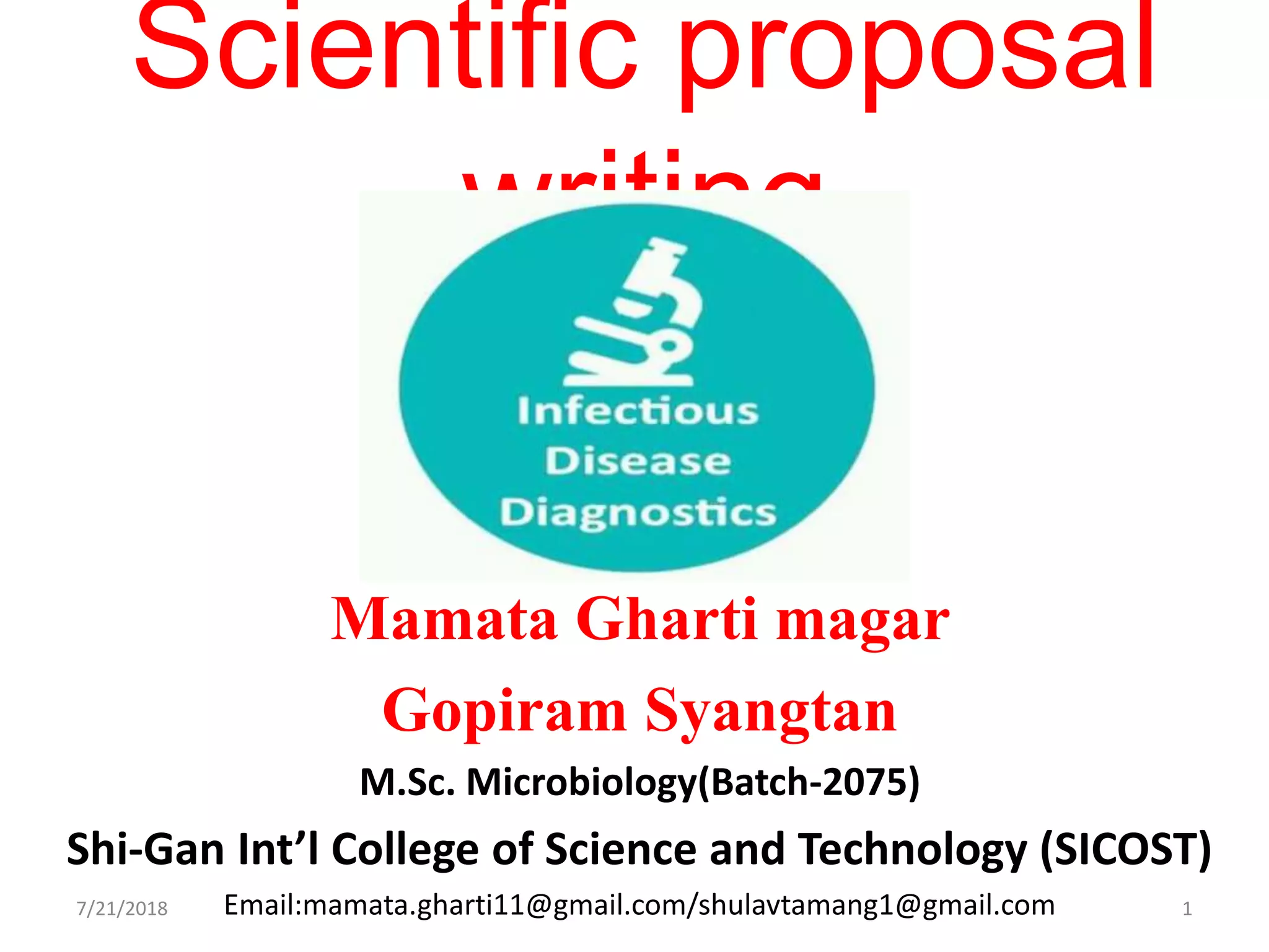 HOW TO WRITE A SCIENTIFIC PROPOSAL visual data 6
