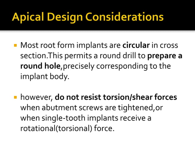 Scientific rationale for dental implant carl e misch | PPTX