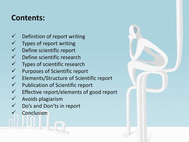 Scientific Report Writing